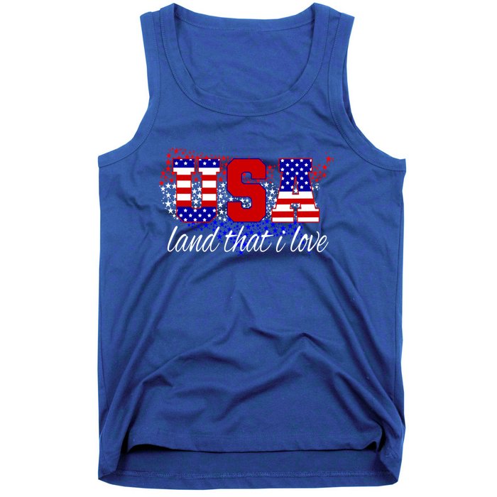 4th Of July Fun American Flag Usa Land That I Love Gift Tank Top