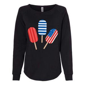 4th Of July Popsicle Usa Womens California Wash Sweatshirt