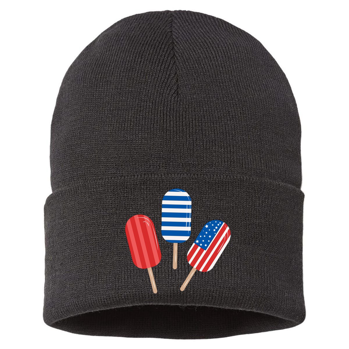 4th Of July Popsicle Usa Sustainable Knit Beanie