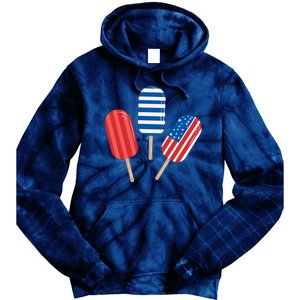 4th Of July Popsicle Usa Tie Dye Hoodie