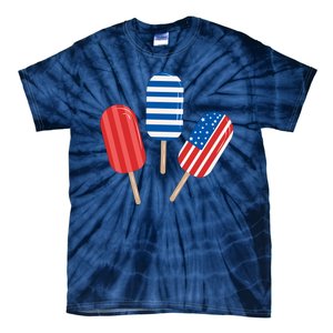 4th Of July Popsicle Usa Tie-Dye T-Shirt