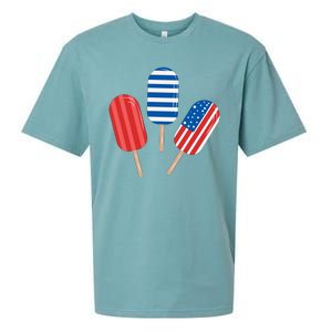 4th Of July Popsicle Usa Sueded Cloud Jersey T-Shirt