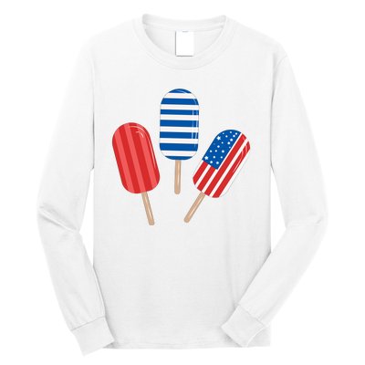 4th Of July Popsicle Usa Long Sleeve Shirt