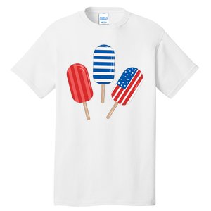 4th Of July Popsicle Usa Tall T-Shirt