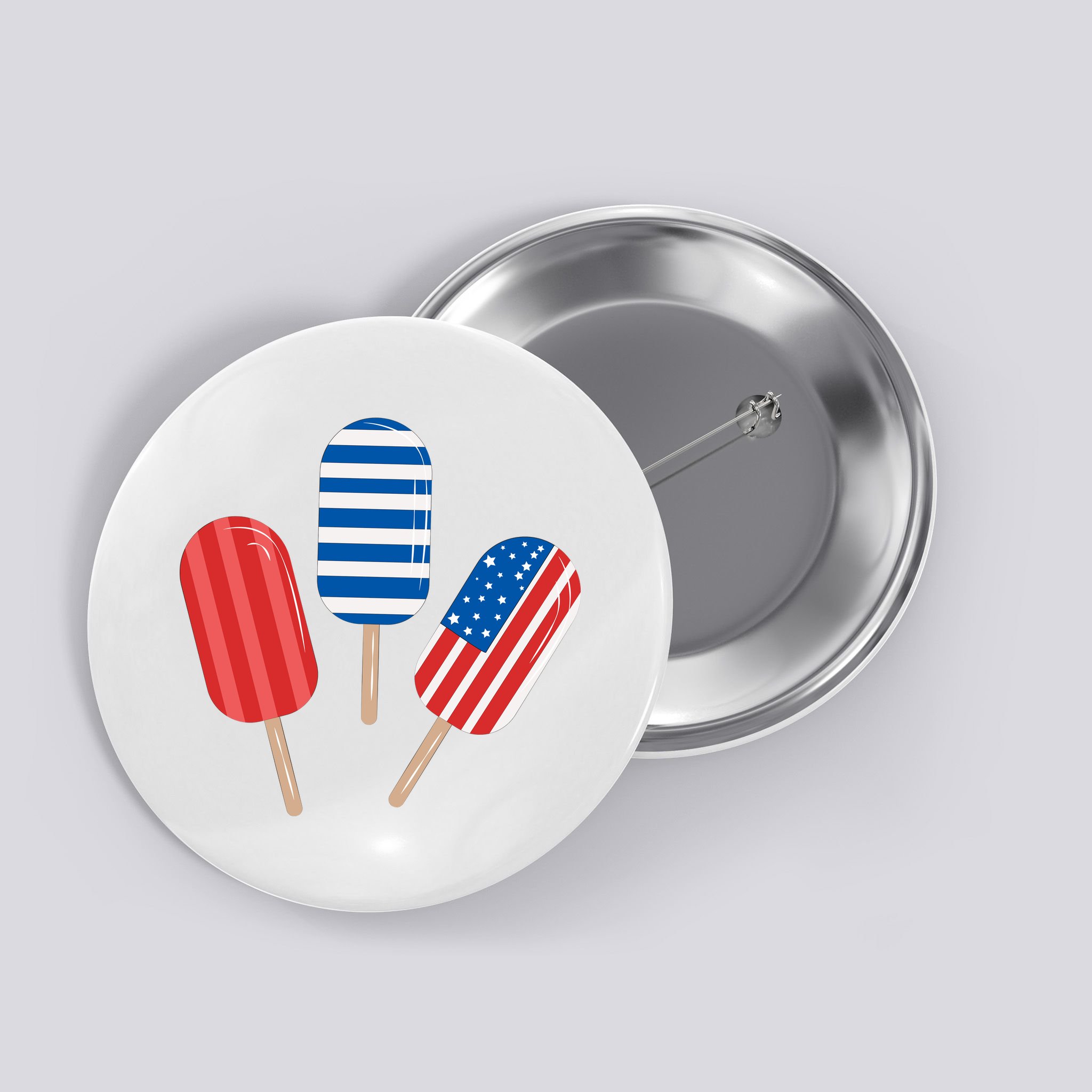 4th Of July Popsicle Usa Button