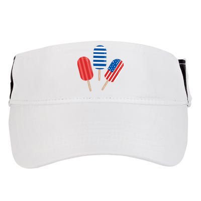 4th Of July Popsicle Usa Adult Drive Performance Visor