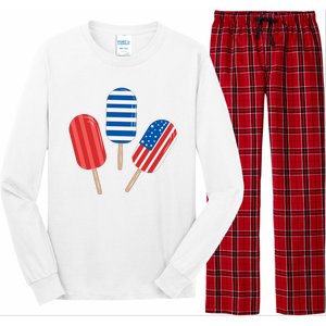 4th Of July Popsicle Usa Long Sleeve Pajama Set