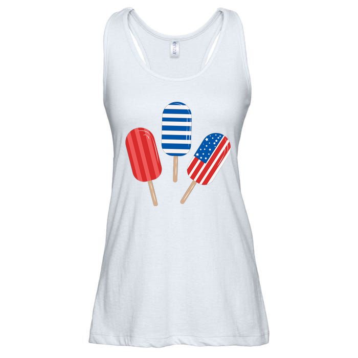 4th Of July Popsicle Usa Ladies Essential Flowy Tank