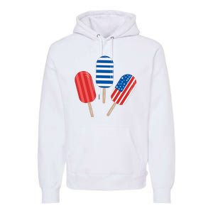 4th Of July Popsicle Usa Premium Hoodie