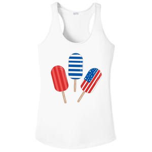 4th Of July Popsicle Usa Ladies PosiCharge Competitor Racerback Tank