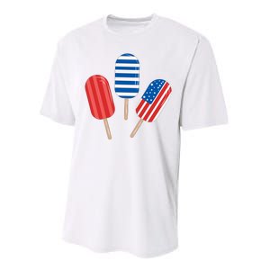 4th Of July Popsicle Usa Performance Sprint T-Shirt