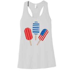 4th Of July Popsicle Usa Women's Racerback Tank