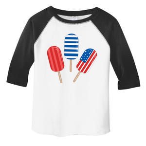 4th Of July Popsicle Usa Toddler Fine Jersey T-Shirt