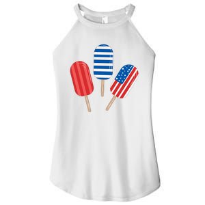 4th Of July Popsicle Usa Women's Perfect Tri Rocker Tank