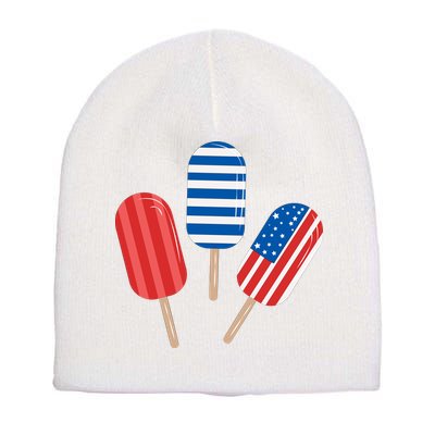 4th Of July Popsicle Usa Short Acrylic Beanie