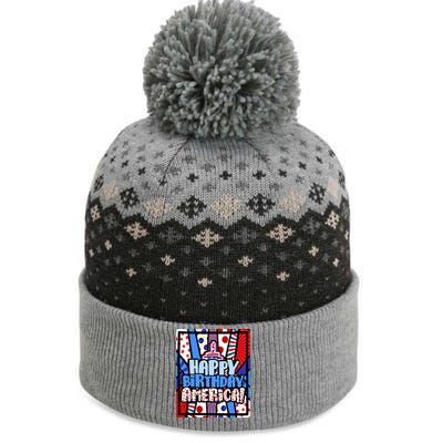 4th Of July Independence Day Happy Birthday America Meaningful Gift The Baniff Cuffed Pom Beanie