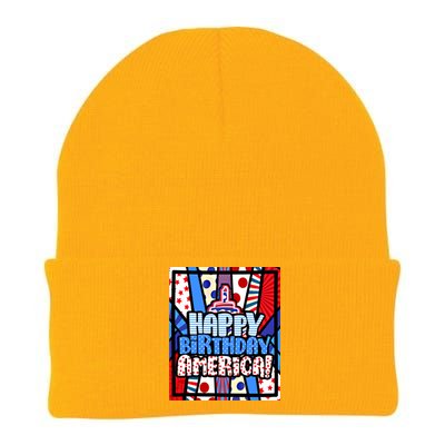 4th Of July Independence Day Happy Birthday America Meaningful Gift Knit Cap Winter Beanie