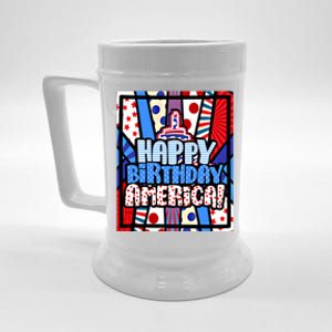 4th Of July Independence Day Happy Birthday America Meaningful Gift Beer Stein