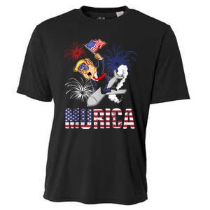 4th Of July Bald Eagle Mullet Murica Usa Usa Merica Cooling Performance Crew T-Shirt