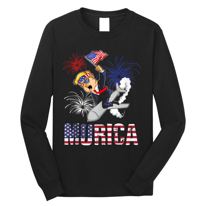 4th Of July Bald Eagle Mullet Murica Usa Usa Merica Long Sleeve Shirt