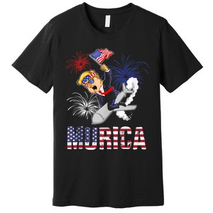 4th Of July Bald Eagle Mullet Murica Usa Usa Merica Premium T-Shirt