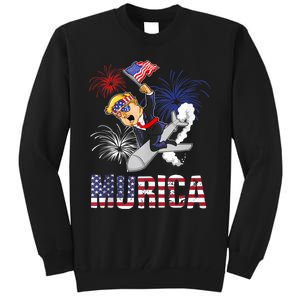 4th Of July Bald Eagle Mullet Murica Usa Usa Merica Tall Sweatshirt