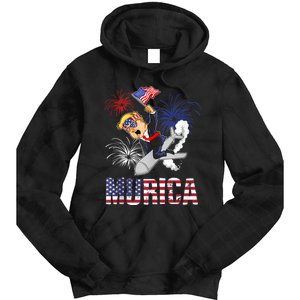 4th Of July Bald Eagle Mullet Murica Usa Usa Merica Tie Dye Hoodie