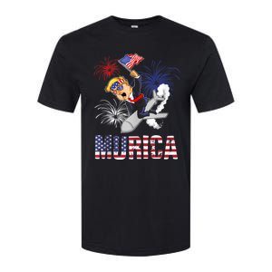 4th Of July Bald Eagle Mullet Murica Usa Usa Merica Softstyle CVC T-Shirt