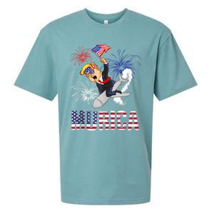 4th Of July Bald Eagle Mullet Murica Usa Usa Merica Sueded Cloud Jersey T-Shirt