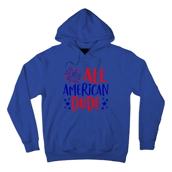 4th Of July Family Couples Matching Cute Gift All American Dude Cool Gift Hoodie