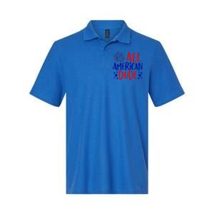 4th Of July Family Couples Matching Cute Gift All American Dude Cool Gift Softstyle Adult Sport Polo