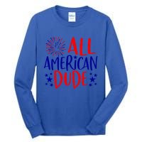 4th Of July Family Couples Matching Cute Gift All American Dude Cool Gift Tall Long Sleeve T-Shirt