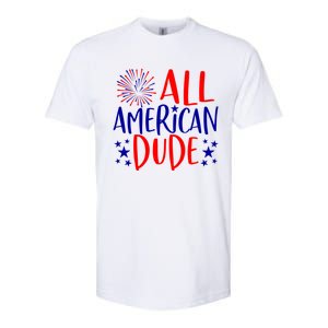 4th Of July Family Couples Matching Cute Gift All American Dude Cool Gift Softstyle CVC T-Shirt