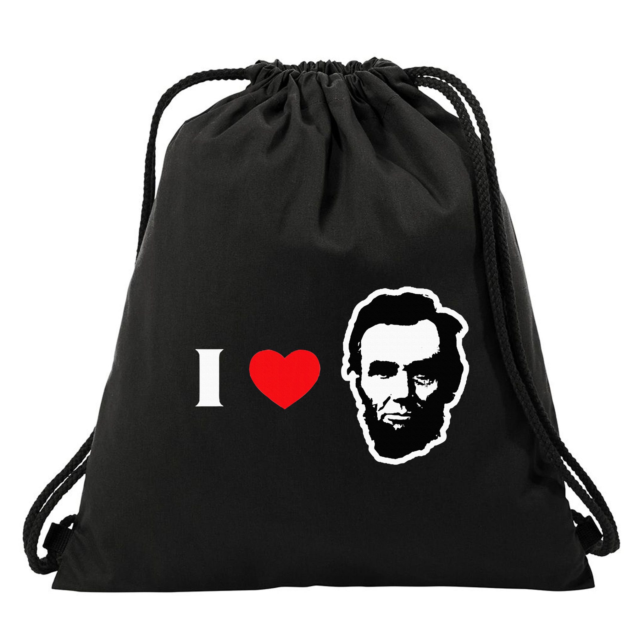 4th Of July Abraham Lincoln Drawstring Bag
