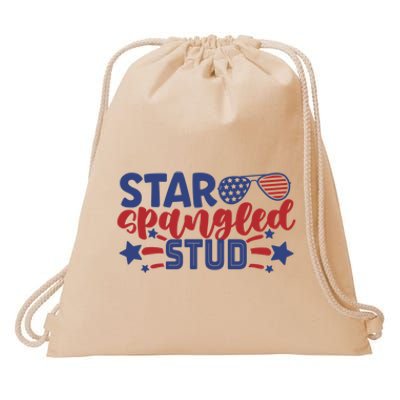 4th Of July Star Spangled Stud Matching 4th Of July Ideas Funny Gift Drawstring Bag