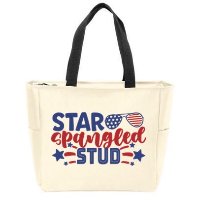 4th Of July Star Spangled Stud Matching 4th Of July Ideas Funny Gift Zip Tote Bag