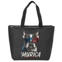 4th Of July Bald Eagle Mullet Murica Usa Dog Usa Merica 2024 Zip Tote Bag