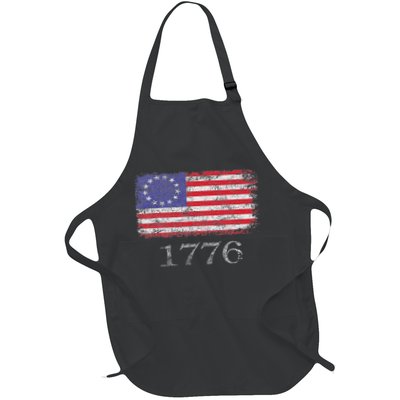 4th Of July American Flag Betsy Ross 1776 Women Full-Length Apron With Pockets