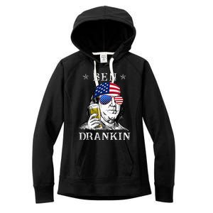 4Th Of July Ben Drankin Benjamin Franklin Beer Women's Fleece Hoodie