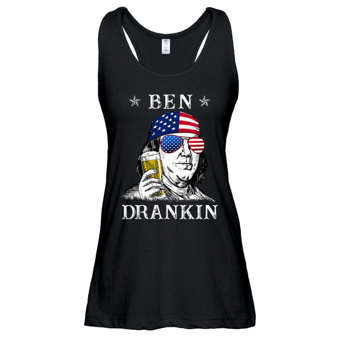 4Th Of July Ben Drankin Benjamin Franklin Beer Ladies Essential Flowy Tank