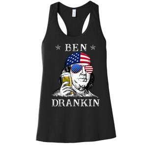 4Th Of July Ben Drankin Benjamin Franklin Beer Women's Racerback Tank