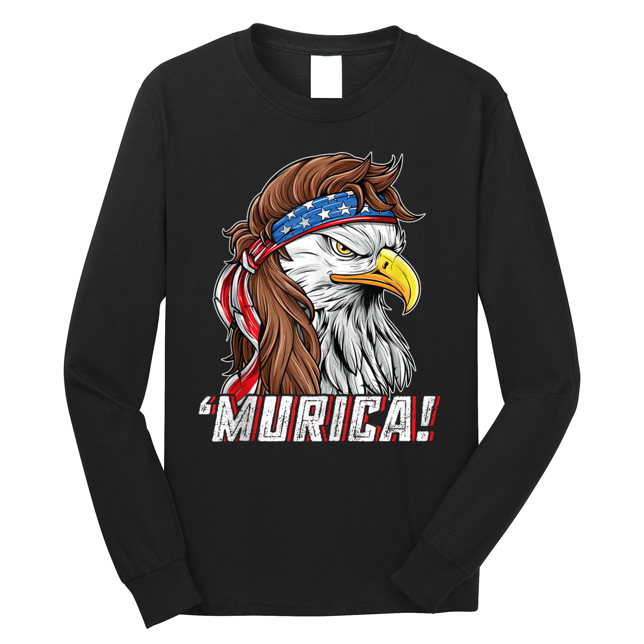 4th Of July Bald Eagle Mullet Murica Usa Usa Merica Long Sleeve Shirt