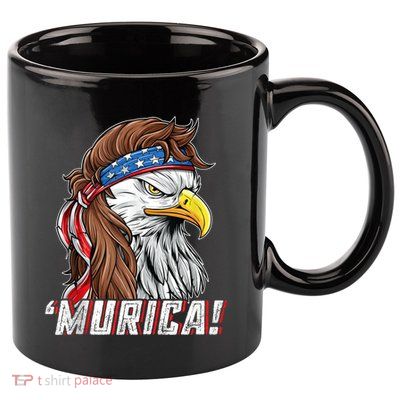4th Of July Bald Eagle Mullet Murica Usa Usa Merica 11oz C Handle Ceramic Mug