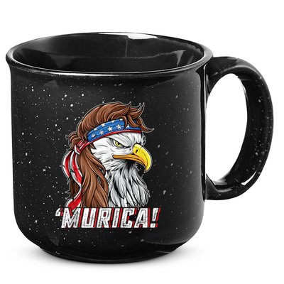 4th Of July Bald Eagle Mullet Murica Usa Usa Merica 15oz Campfire Ceramic Mug
