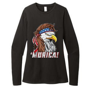 4th Of July Bald Eagle Mullet Murica Usa Usa Merica Womens CVC Long Sleeve Shirt