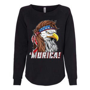 4th Of July Bald Eagle Mullet Murica Usa Usa Merica Womens California Wash Sweatshirt