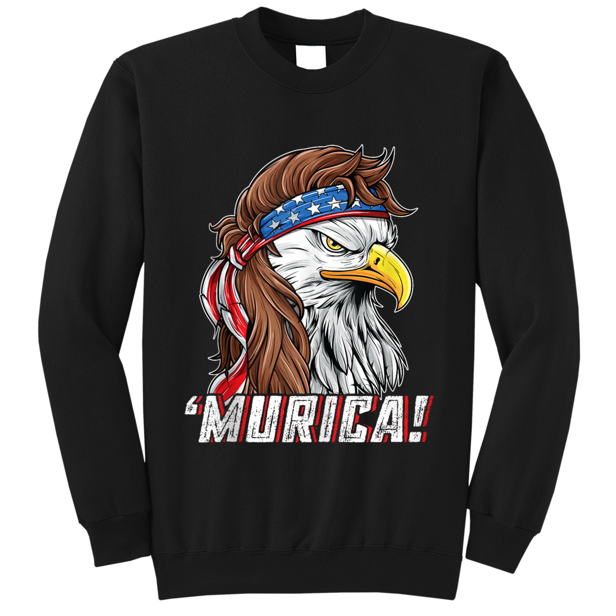 4th Of July Bald Eagle Mullet Murica Usa Usa Merica Tall Sweatshirt