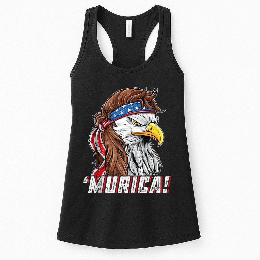 4th Of July Bald Eagle Mullet Murica Usa Usa Merica Womens Tank Top