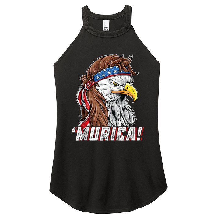 4th Of July Bald Eagle Mullet Murica Usa Usa Merica Women's Perfect Tri Rocker Tank