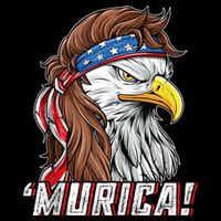 4th Of July Bald Eagle Mullet Murica Usa Usa Merica Womens T-Shirt
